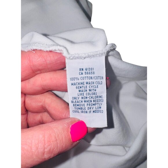 Ralph Lauren White Polo Dress M Green Pony Logo Cotton Preppy Tennis Academic - Picture 8 of 10